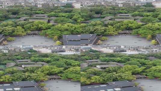 竖屏航拍四川眉山三苏祠4A景区高清在线视频素材下载