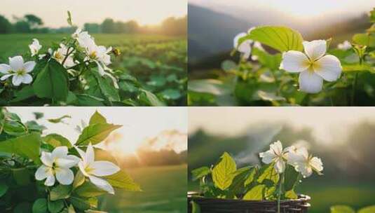 茉莉花 花 茉莉花茶 采茶 (3)高清在线视频素材下载