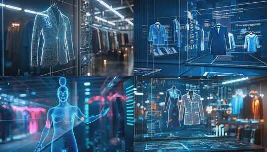 未来时尚科技服饰 完美融合虚拟试衣智能设高清在线视频素材下载