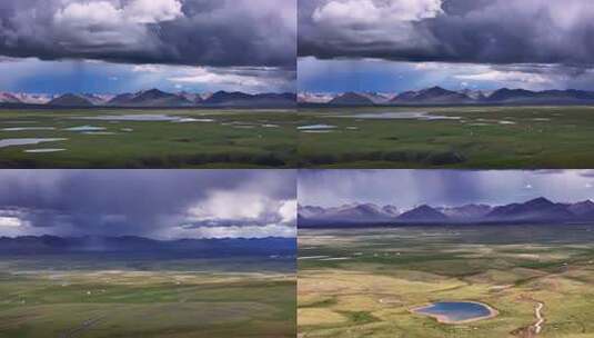 草原雪山自然风光全景高清在线视频素材下载