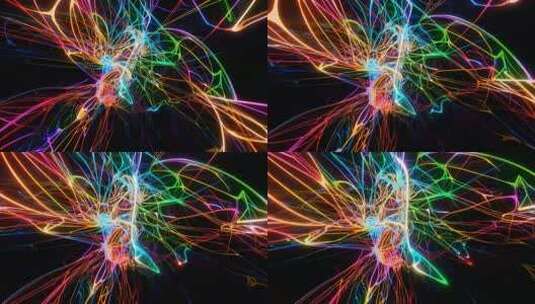 彩色光线抽象特效画面高清在线视频素材下载