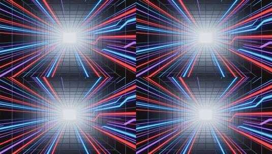 科技线条穿梭网格4K高清在线视频素材下载