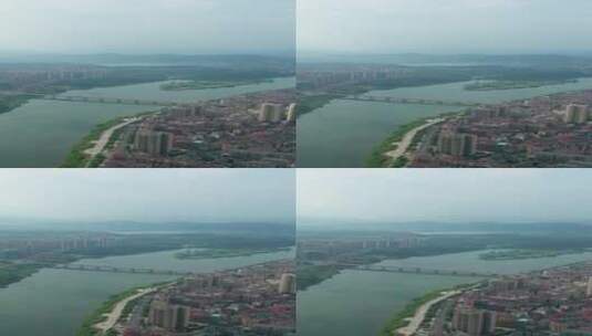 湖南衡东县城航拍高清在线视频素材下载