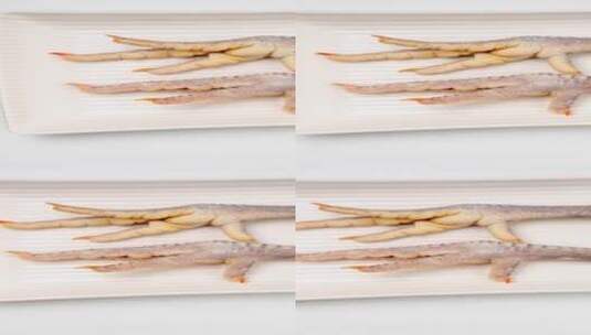 生鲜鸡爪子凤爪4k竖版滑轨平移高清在线视频素材下载