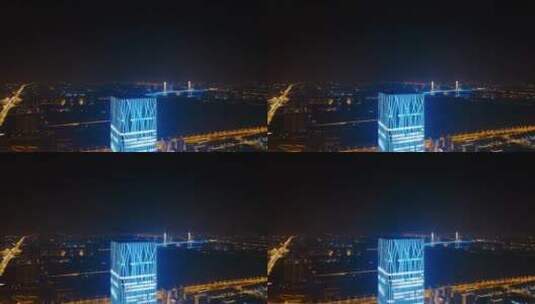 上海前滩太古里航拍风光高清在线视频素材下载