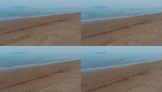 航拍 海滨沙滩岛屿拉高高清在线视频素材下载
