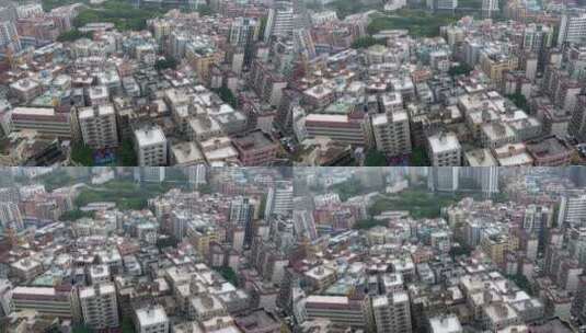 深圳市石厦东村高空俯拍慢慢抬起镜头高清在线视频素材下载