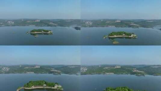 重庆长寿湖高空航拍高清在线视频素材下载