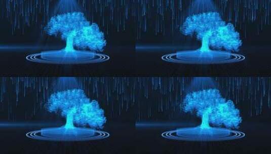 梦幻蓝色树木背景高清在线视频素材下载