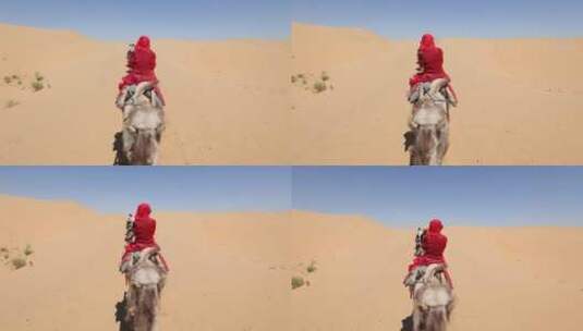 骆驼骑行高清在线视频素材下载