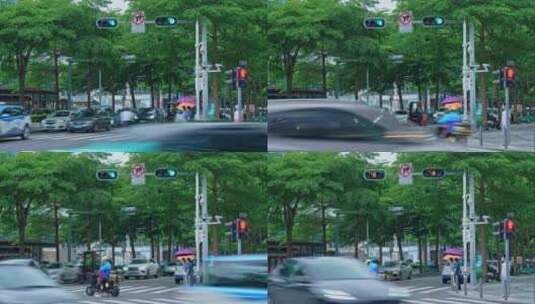 【正版素材】城市街道路口C0663高清在线视频素材下载