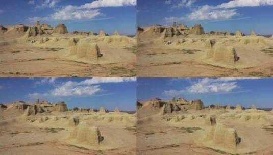 新疆克拉玛依乌尔禾魔鬼城风光航拍高清在线视频素材下载