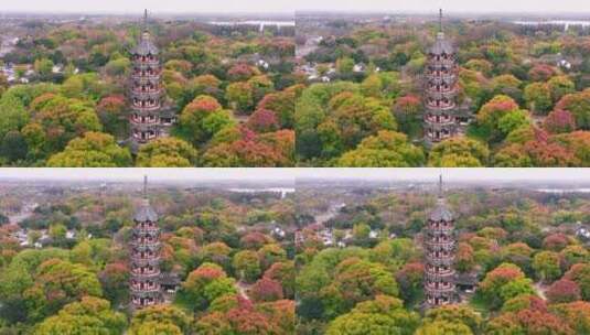 上海大观园的青云塔高清在线视频素材下载