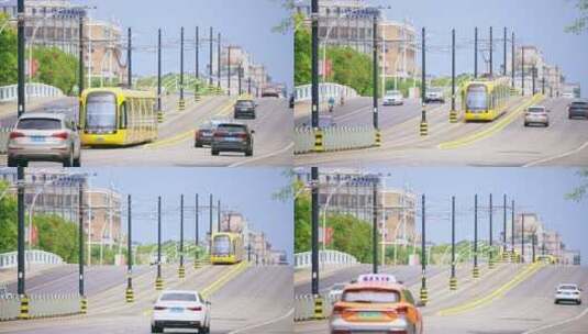 有轨电车城市轨道交通高清在线视频素材下载