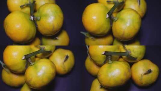 早熟青皮蜜橘砂糖橘水果高清在线视频素材下载