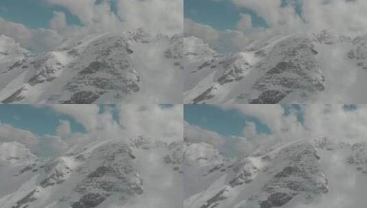 航拍雪山景观高清在线视频素材下载