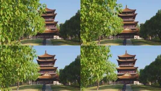 景德镇著名景点龙珠阁高清在线视频素材下载
