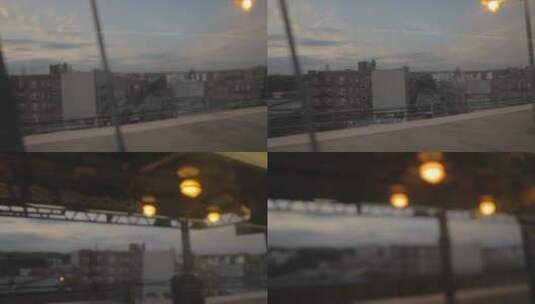 美国 纽约 地铁 窗外高清在线视频素材下载