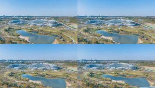 江西九江鄱阳湖生态科技城特写延时视频高清在线视频素材下载