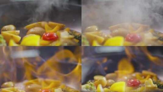 锅里的蔬菜高清在线视频素材下载