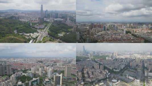 东莞城区航拍合集高清在线视频素材下载