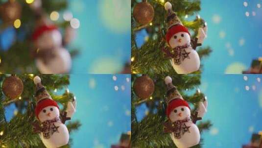 唯美欧美圣诞节氛围装扮布置水晶球铃铛高清在线视频素材下载