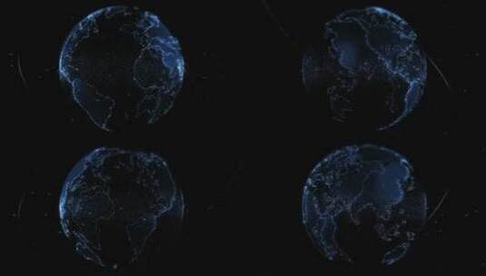 蓝色科技地球高清在线视频素材下载