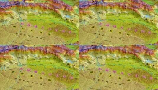 新疆地图4K高清在线视频素材下载
