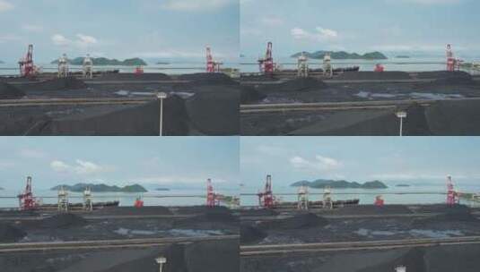 4k大型煤炭运输加工储存厂高清在线视频素材下载