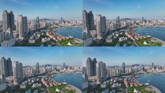 青岛航拍青岛风光城市航拍高清在线视频素材下载