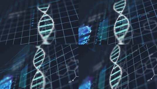 医疗技术螺旋 DNA 染色体背景视频4K高清在线视频素材下载