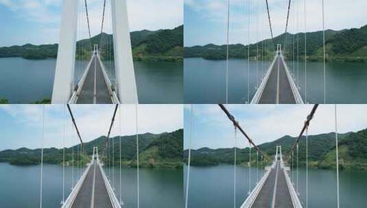 中国湖南株洲市酒仙湖水云桥高清在线视频素材下载