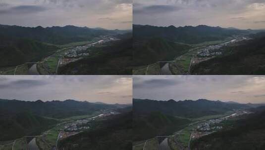 绩溪龙川古镇航拍空镜高清在线视频素材下载