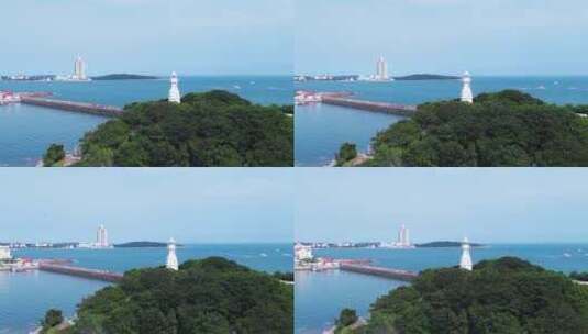 小青岛风景区航拍高清在线视频素材下载