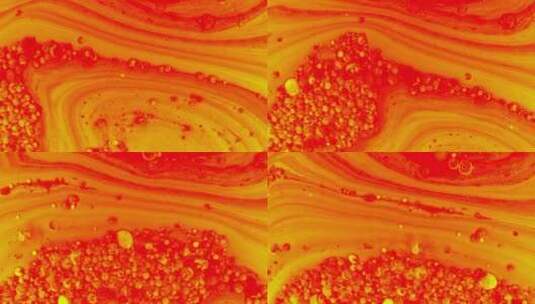 橙色混合气泡流动纹理背景高清在线视频素材下载