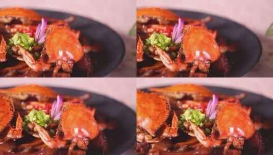 网红美食鸡爪年糕肉蟹煲 (10)高清在线视频素材下载