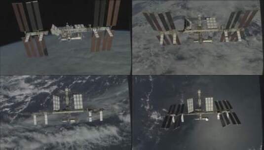 空间站在外太空巡查高清在线视频素材下载