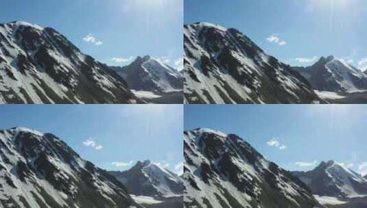 航拍新疆雪山高清在线视频素材下载