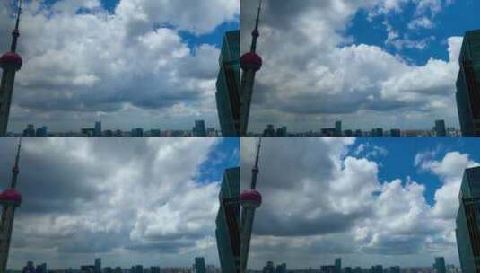 上海蓝天白云延时摄影高清在线视频素材下载