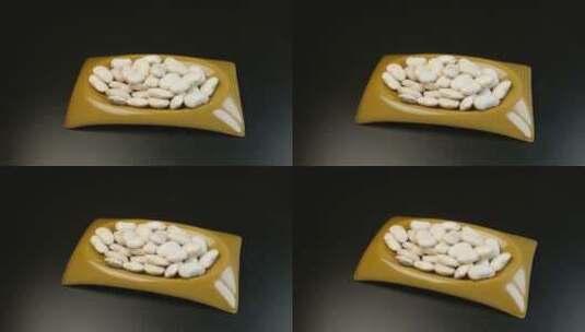 4K白色的芸豆豆子高清在线视频素材下载