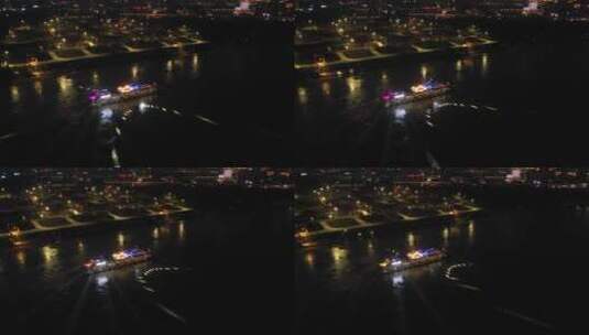重庆观光邮轮中国重庆城市风光航拍4K高清在线视频素材下载