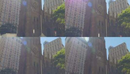 纽约三一教堂高清在线视频素材下载
