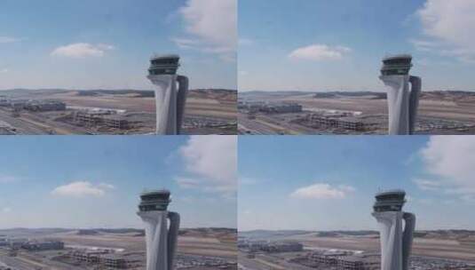 机场塔的特写镜头高清在线视频素材下载