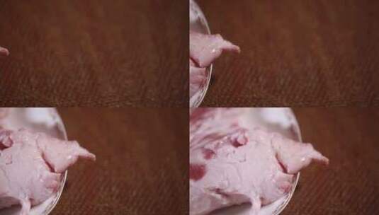 厨师切羊肉羊油高清在线视频素材下载