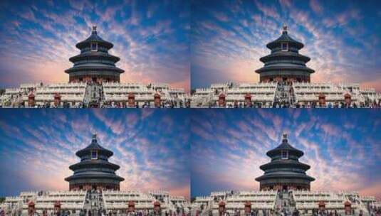 北京祈年殿天坛公园延时摄影高清在线视频素材下载