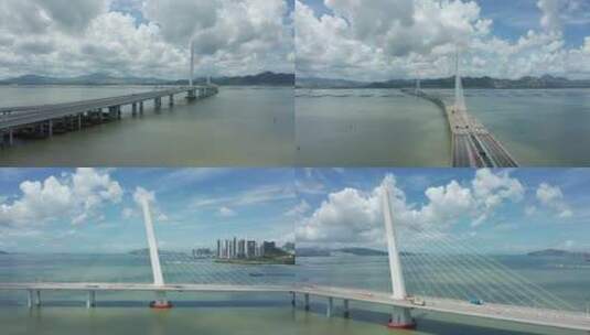 深圳湾公路大桥合集1高清在线视频素材下载