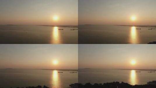 湖面日落夕阳唯美高清在线视频素材下载