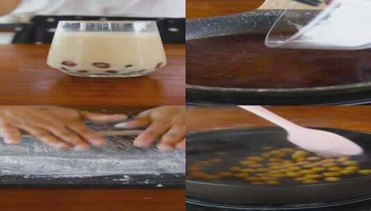 珍珠奶茶网红饮料美食制作竖屏抖音素材视频高清在线视频素材下载