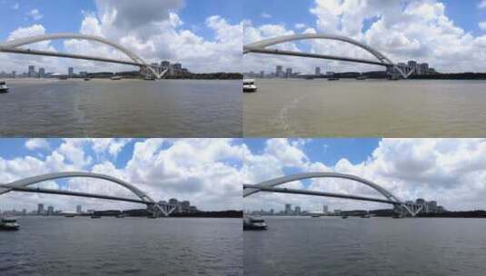 上海黄浦江卢浦大桥4K延时高清在线视频素材下载