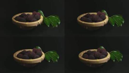 新鲜生态有机杨梅水果高清在线视频素材下载